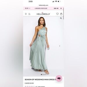 Hello Molly season of wedding Dress sage